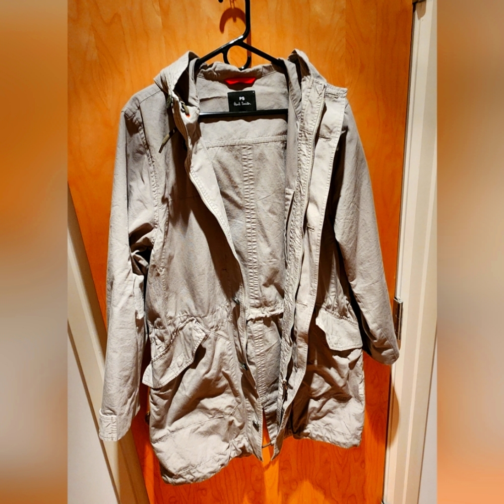 Paul Smith Cotton Hooded Parka Men's Medium Khaki
